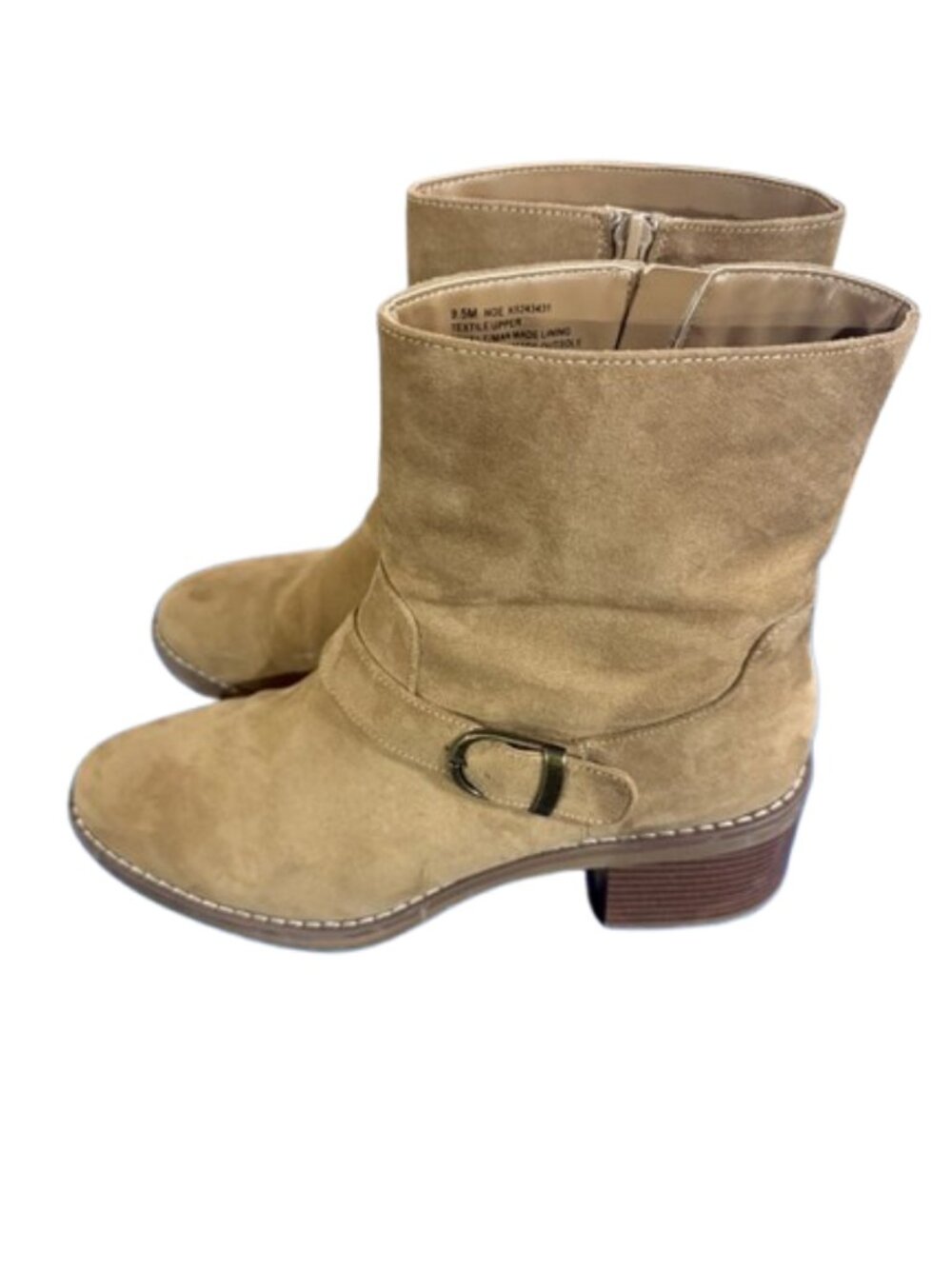 Kensie Brown Ankle Boots – Buckle Detail – 2" Heel – Size 9.5 – EUC